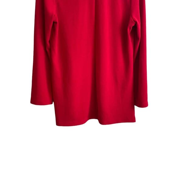 Chicos Women Cardigan M Red Open Front Stretch Jacket Career Office Travel Event - Picture 4 of 12